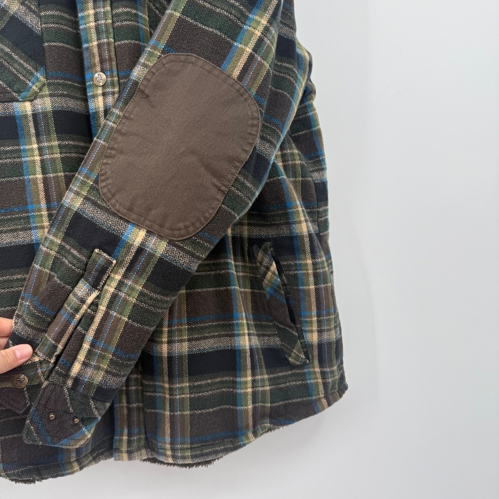 Legendary Whitetails Jacket Men Large Plaid Fur Lined Hooded Button Up Coat - Picture 6 of 16